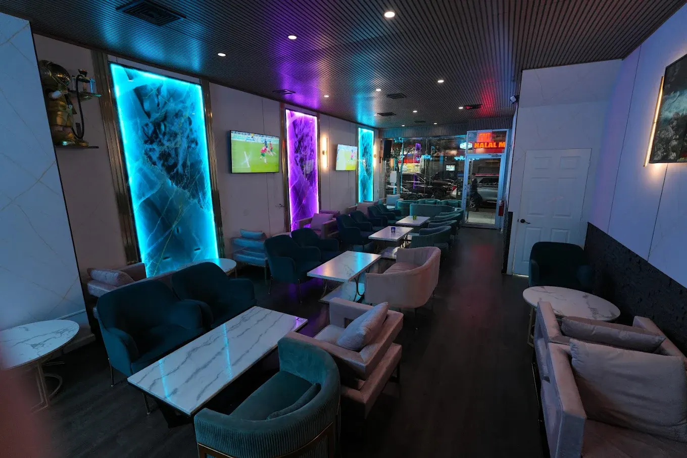Sky Lounge interior — premium hookah lounge in Brooklyn