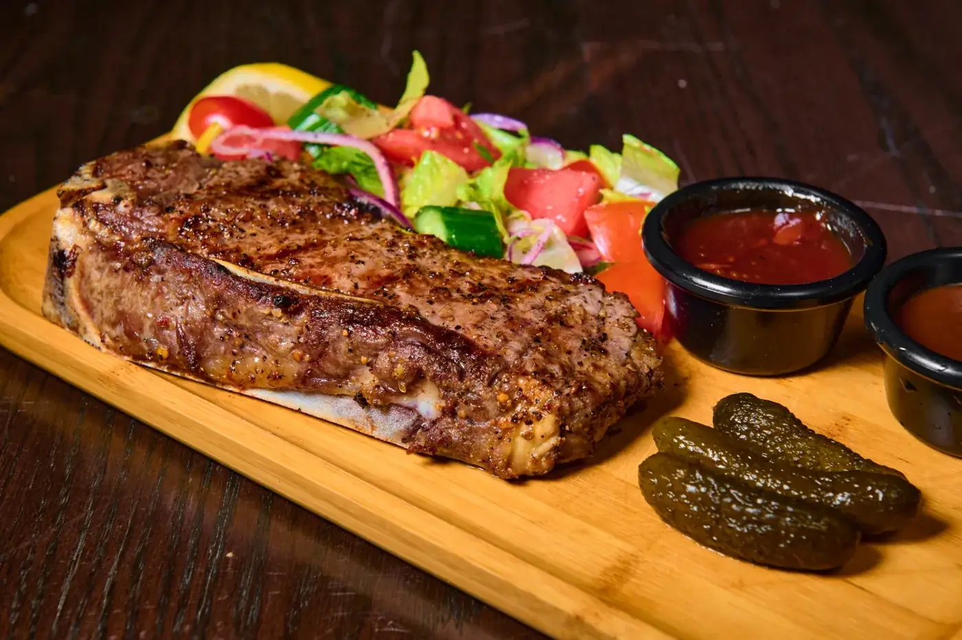 18oz T-Bone steak at Sky Lounge