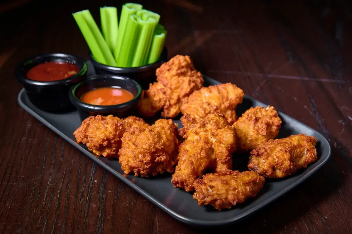 Crispy wings at Sky Lounge